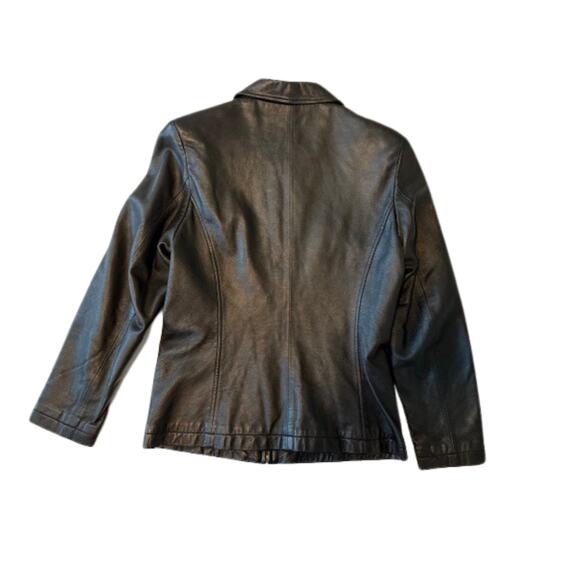 Whet Blu Black Leather Jacket Women’s Medium | Classic Stylish Outerwear - Picture 7 of 13